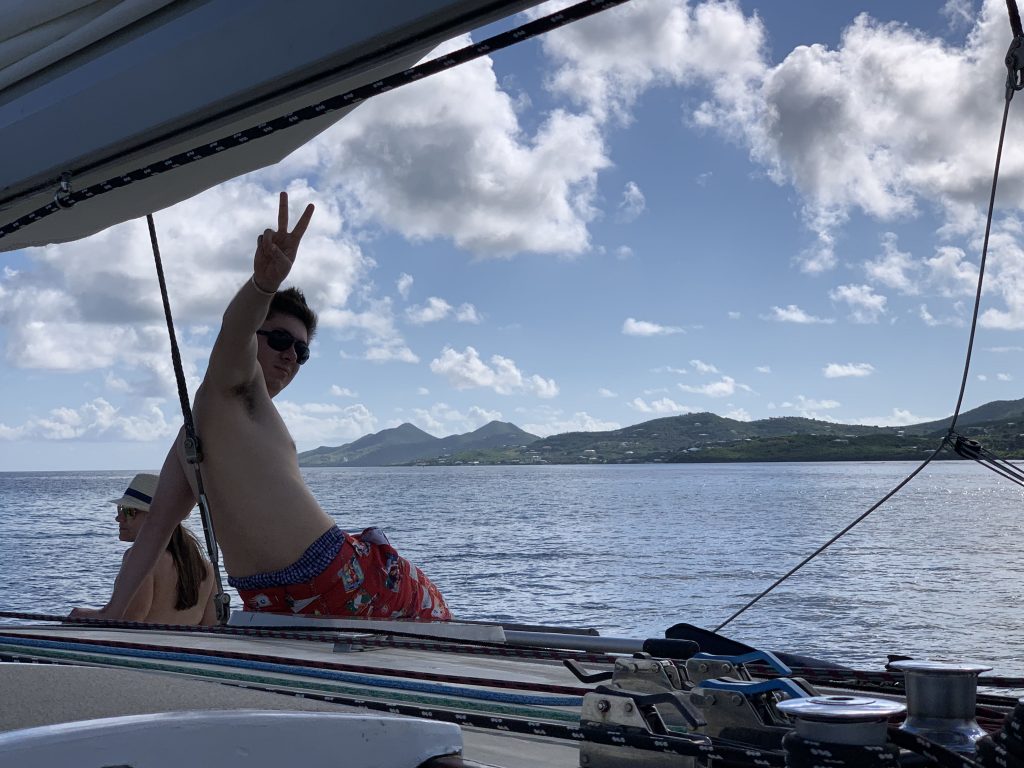 Sebastian Sailing to Buck Island